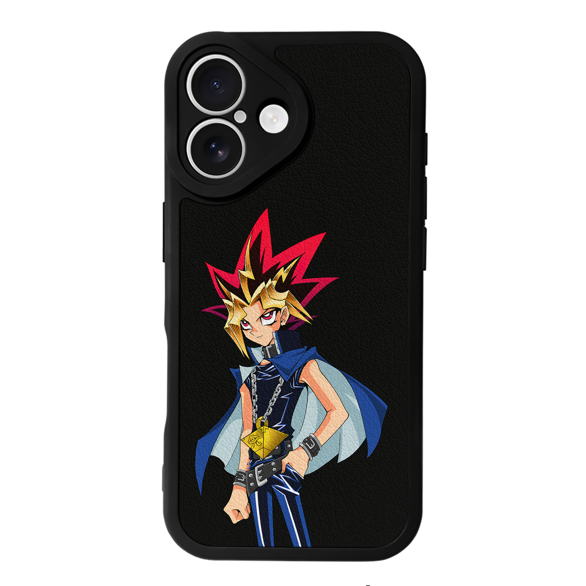 （画像用） 遊☆戯☆王 Yu-Gi-Oh! 【iPhone 16シリーズ対応】シリコンスマホケース（レザー調） 材質：シリコン